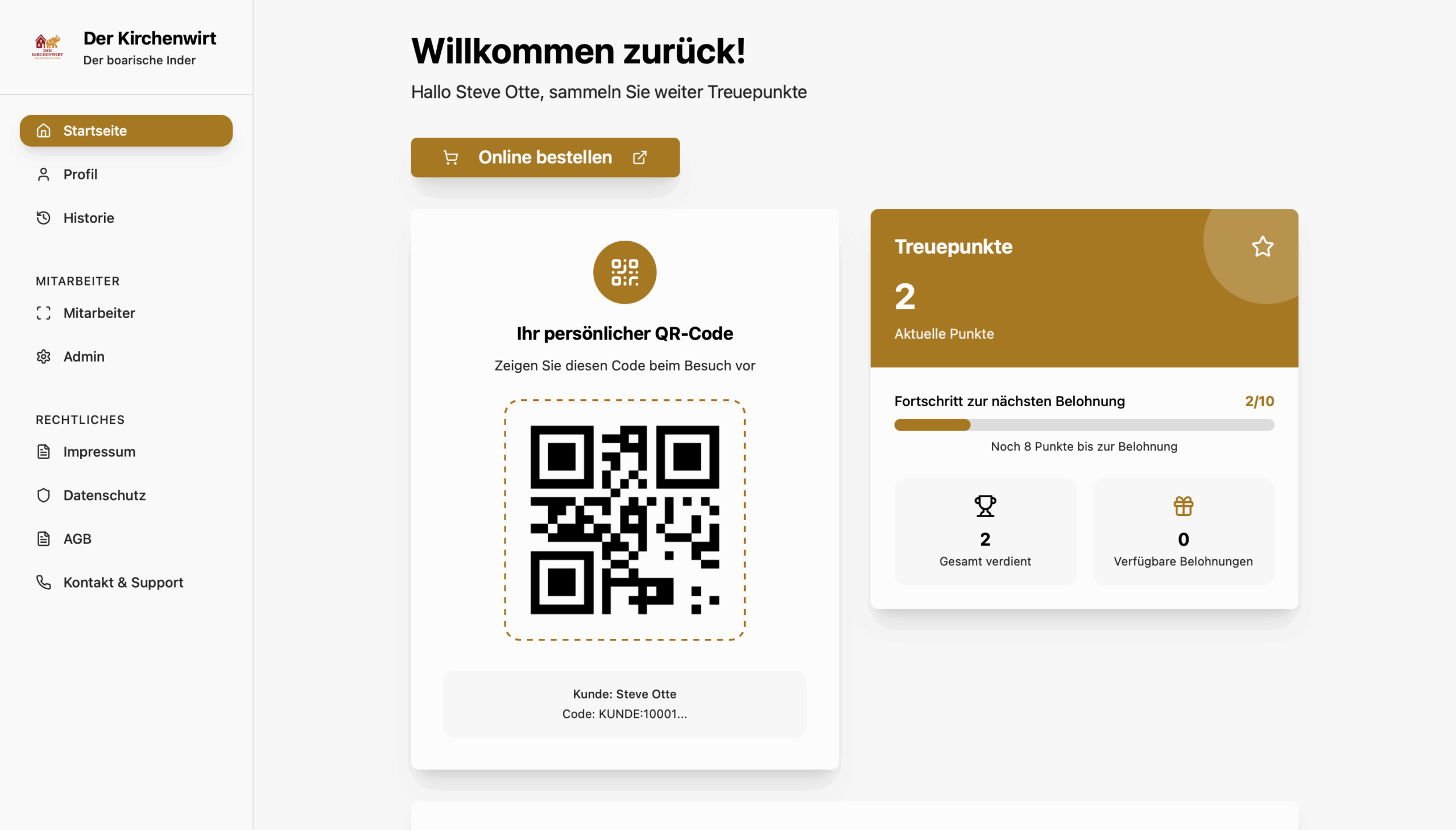 Treuepunkte Web-App